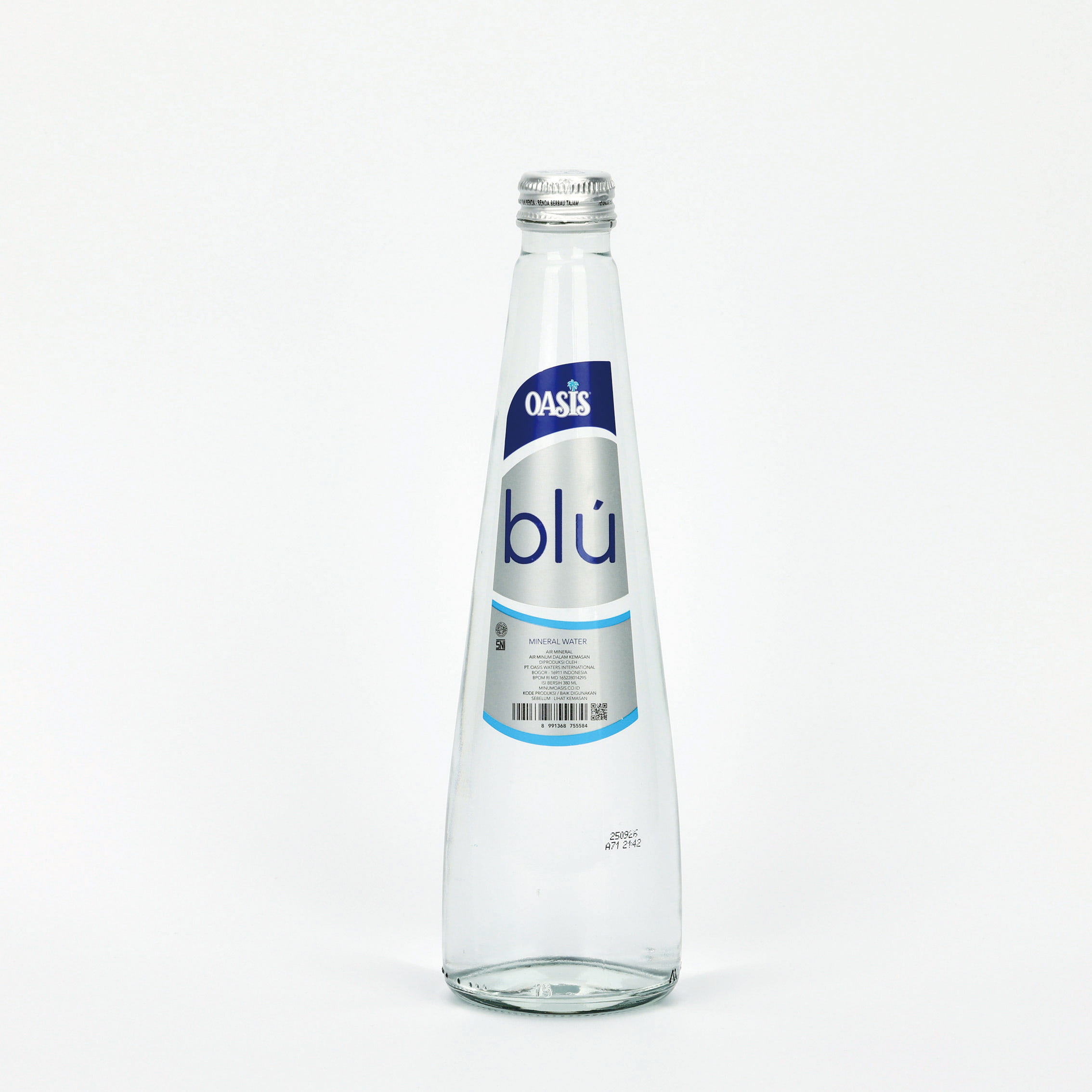 Bright Silver Metallic Gloss Water Bottle Label